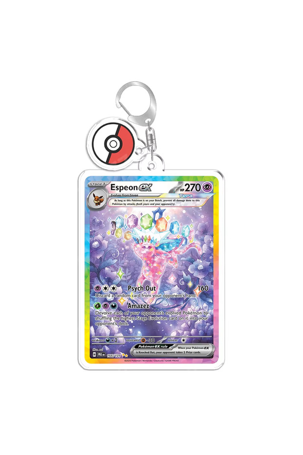 1PCS 5 Acrylic Keychain for PKMN Vaporeon Eevee Flareon Espeon Sylveon Jolteon Umbreon Backpa
