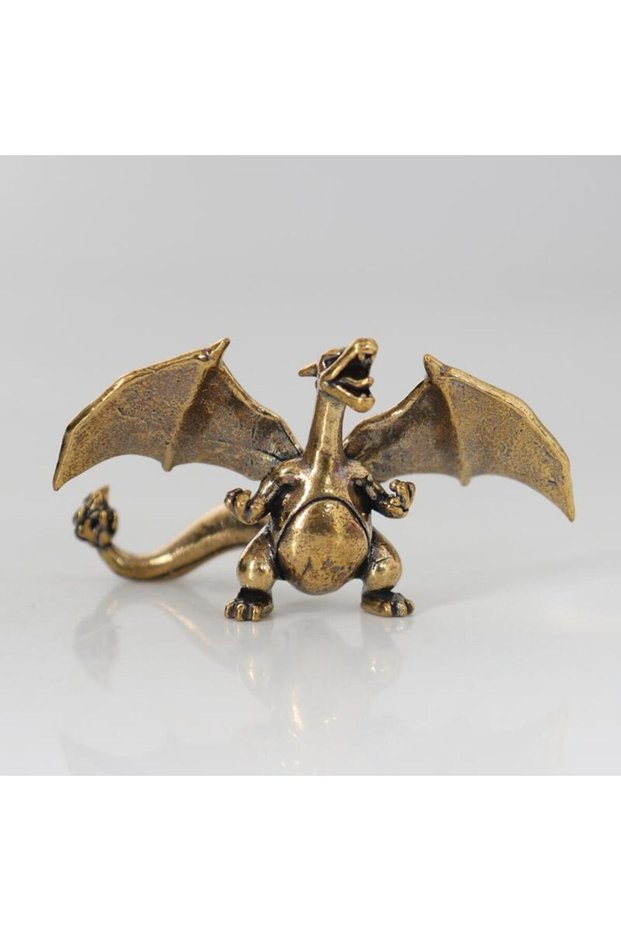 Charizard 3cm Solid Brass Pokémon Crafts Anime Mini Figurines Charizard Blastoise Dragonite Bulbasau