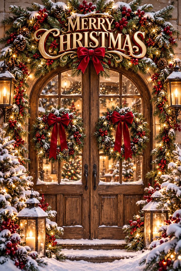 Christmas Themed, Welcome New Year, Happy New Year, Photo Shoot, Celebration, School Event Fabric Backdrop