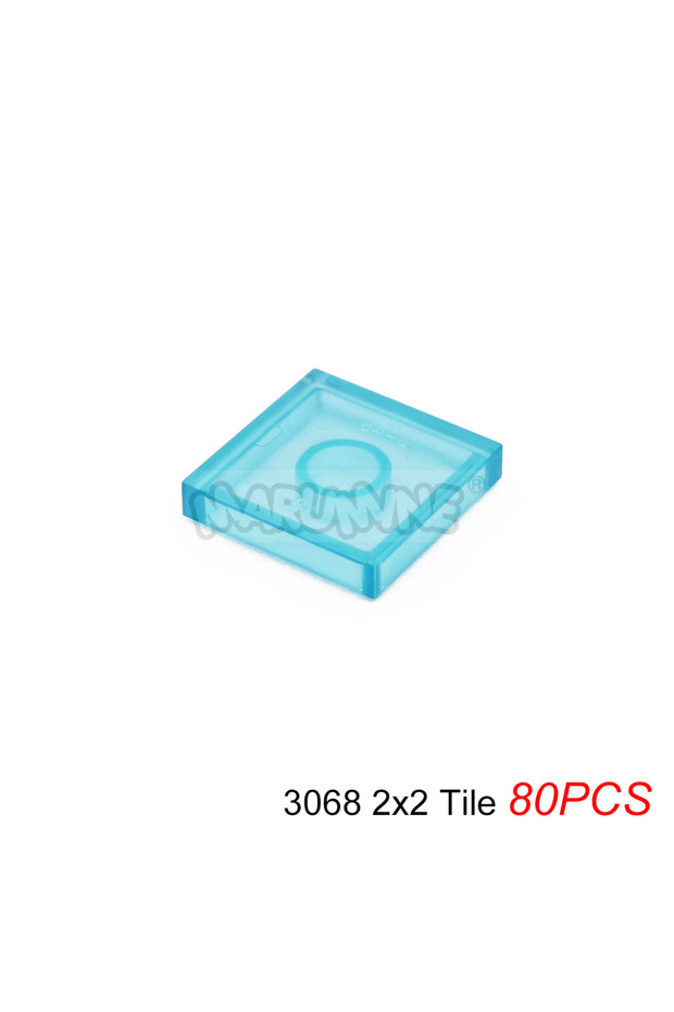 3068 Clean L-Blue MARUMINE Transparent MOC Building Blocks Brick Parts Tile Plate Base Accessories C