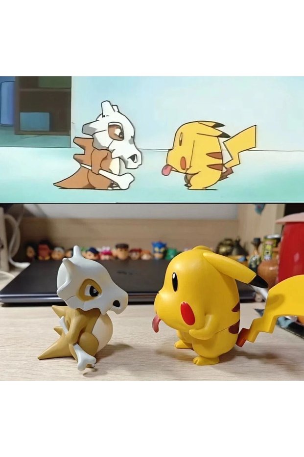 no box 2pcs 2pcs Dopamine Kawaii cartoon Ornament, Yellow Monster desktop Decoration Collecti