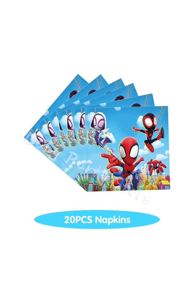 20pcs Paper napkins Spider And His Amazing Friends Birthday Decorations supplies Kit Plates C