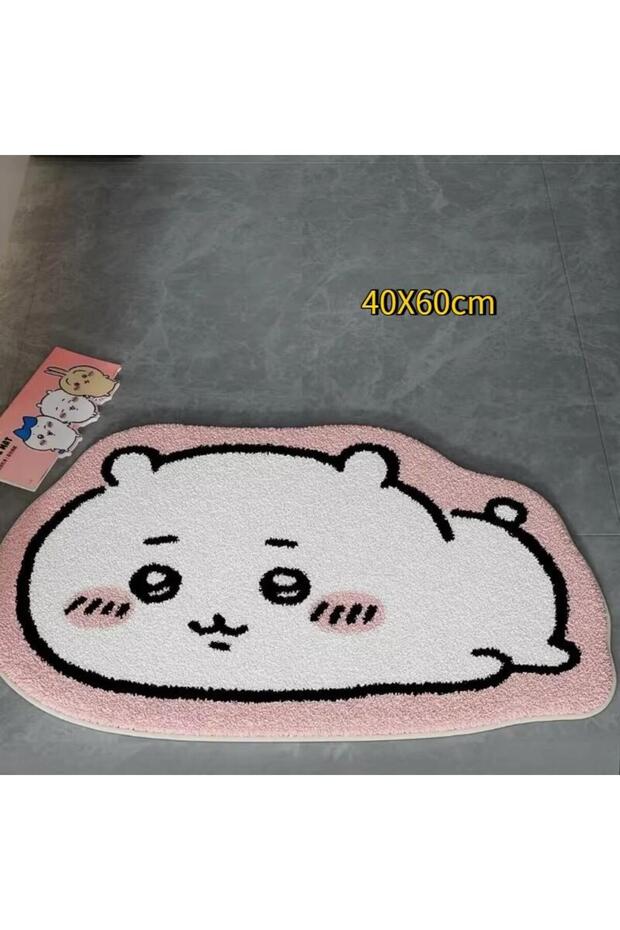40x60cm Chiikawa @Kawaii Cartoon Rug Anime Hachiware Usagi Plush Floor Mat Bathroom Non-Slip Carpet