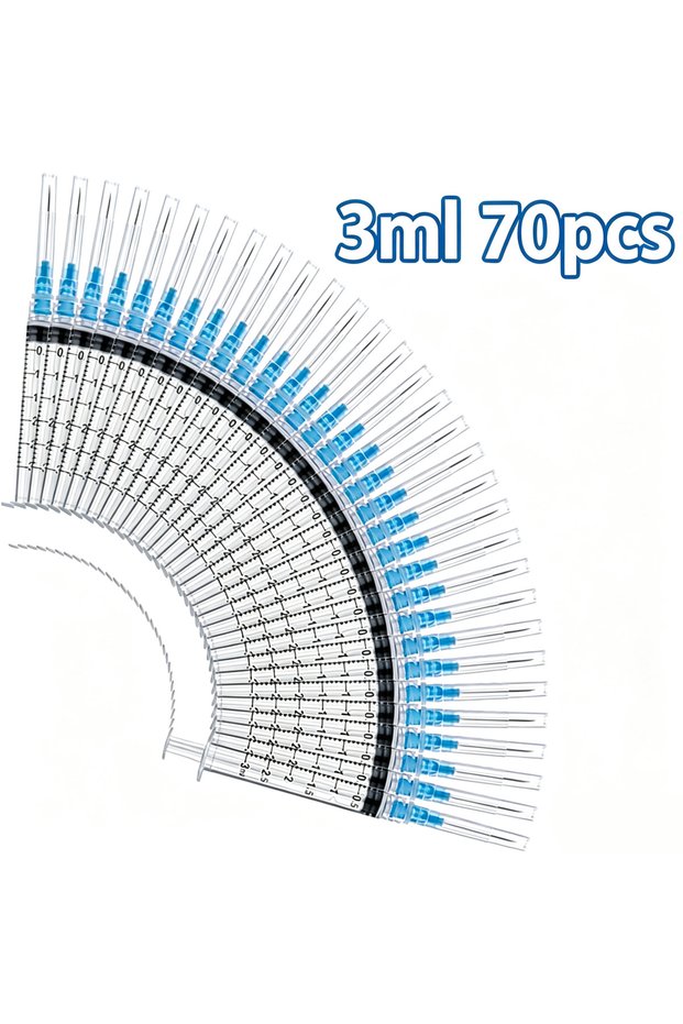 70pcs 36/70/100Pcs 3ml Luer Lock Dispensing Syringe with Needle, Leakproof Calibrated Liquid Tool fo