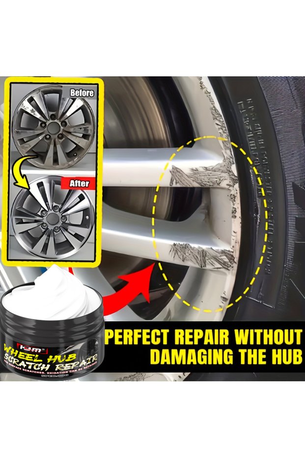 Car Wheel Hub Scratch Repair Paste, Auto Rim Oxidation Remover, Aluminum Alloy Hub Polishing Agent