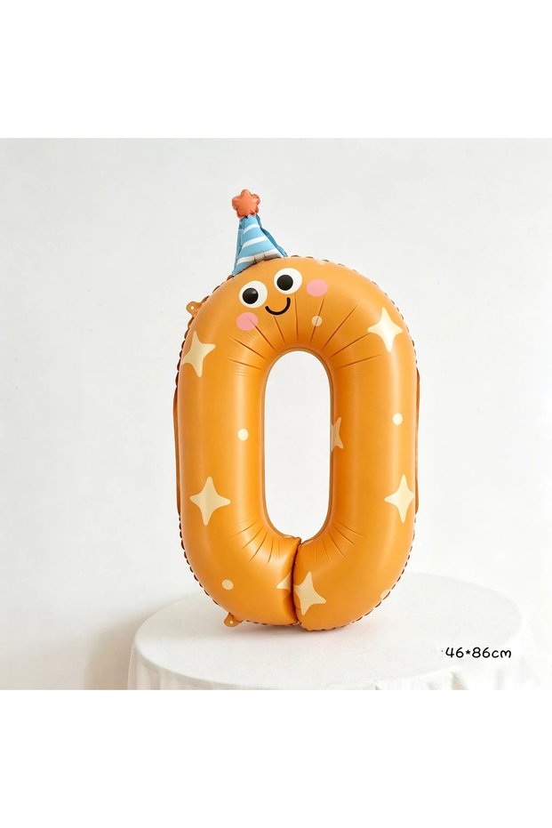 Other Hat Number 0 42in Funny Number Foil Balloons 0-9 Cute Hat Multicolor Digital Ballons Birthday