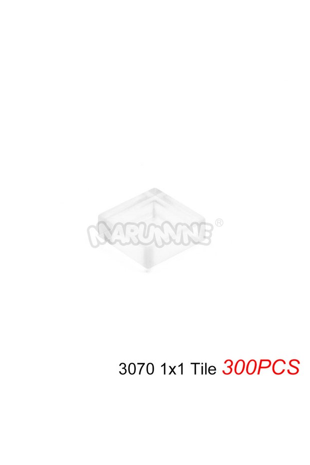 3070 Clean White MARUMINE Transparent MOC Building Blocks Brick Parts Tile Plate Base Accessories Co