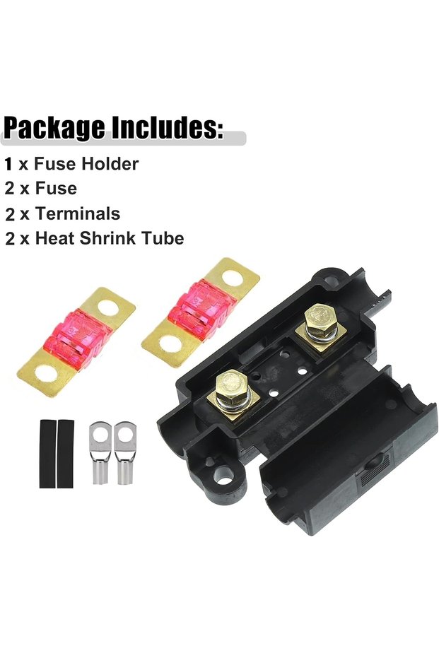 125A 1Set Fuse Holder 30-200Amp Midi Fuse For Fork Type Fuse DC 12V 24V Car Air Conditioner Fuse Box