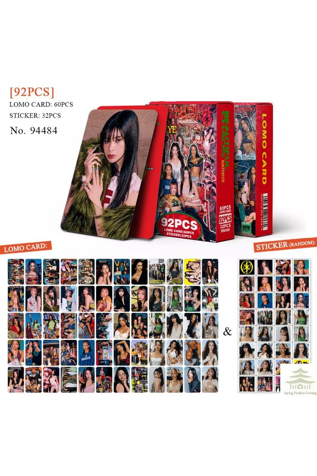 KATSEYE1 92Pcs Lomo Cards and Stickers, HD Art Photo Cards Set, Aesthetic Collectible Cards, Ideal