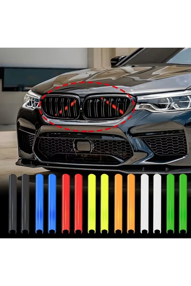 Blue Colorful Trim for Car Grilles, Suitable for Series 1, 2, 3, 4, 5, 6, and 7 (F20, F22, F30, F32,