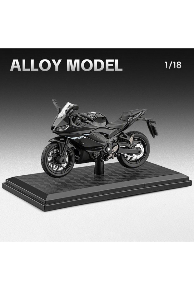 BLACK R3 Yamaha R3 Alloy Motorcycle Model 1:18 Scale Simulation Toy Car Collection Ornament B