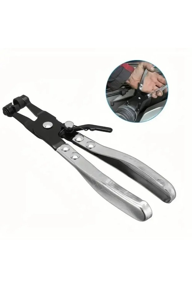 Silver Car Water Pipe Hose Clip Pliers Clamp Swivel Drive Jaw Locking Tool Removal And Installation