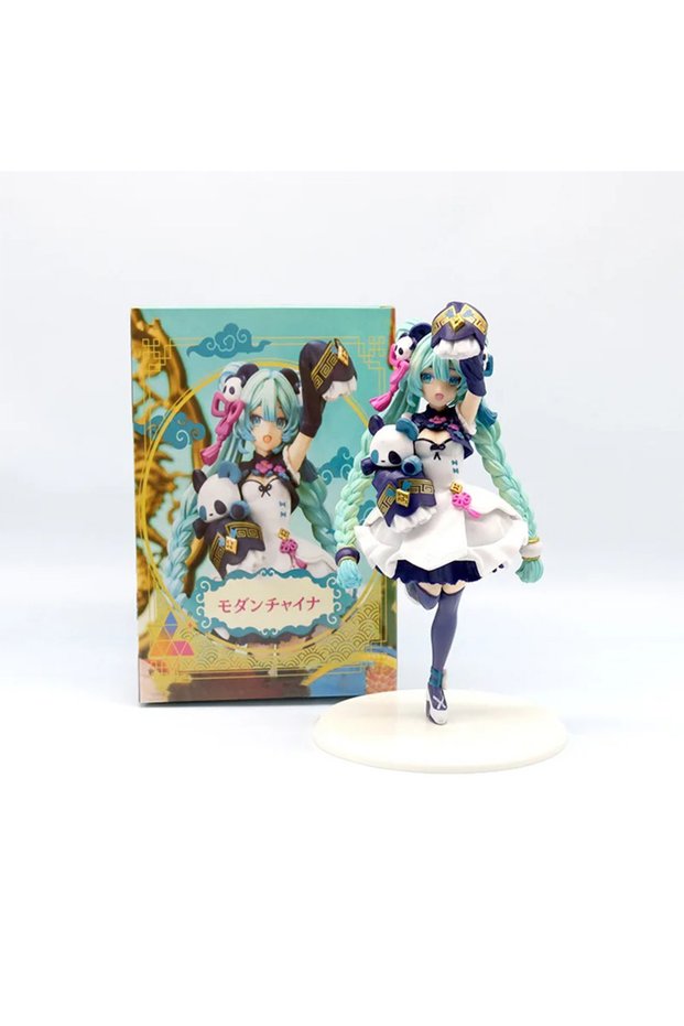 with the box-20 Anime Figurine Hatsune Miku Standing Posture and Sitting Posture Series Cute