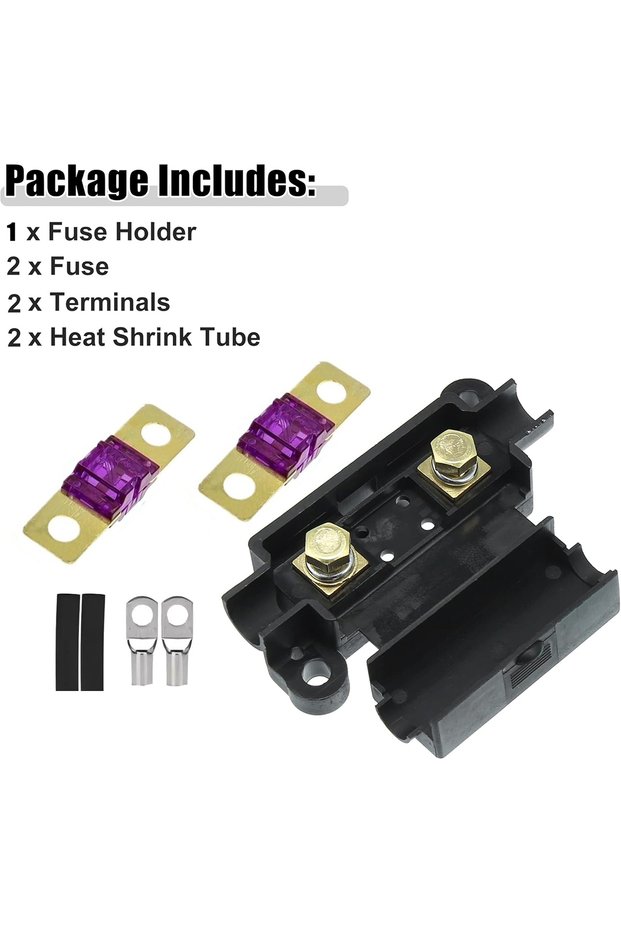 100A 1Set Fuse Holder 30-200Amp Midi Fuse For Fork Type Fuse DC 12V 24V Car Air Conditioner Fuse Box