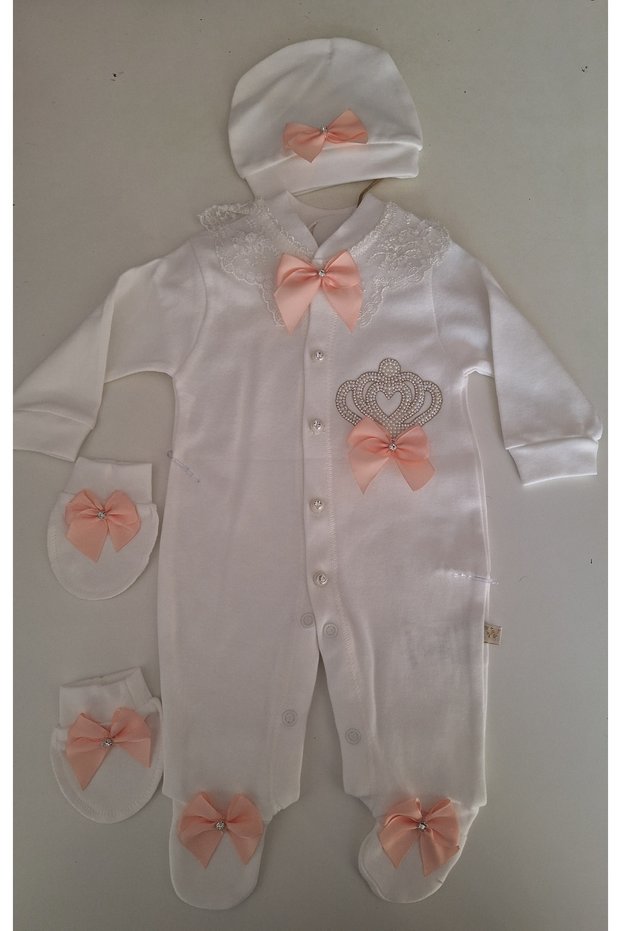 Baby Girl and Boy 3-Piece Overalls Set Hospital Exit 3-Piece Bodysuit Set Baby Gift Set