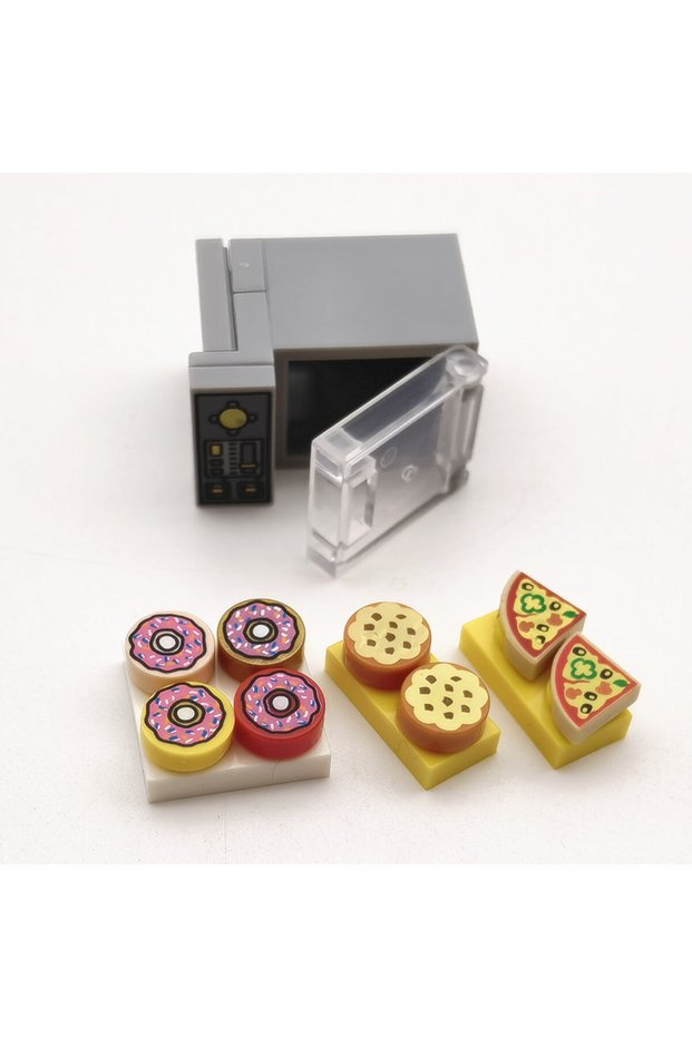 oven-desserts MOC House Furniture Building Blocks City Kitchen Accessories DIY Toys Bed Sofa Piano B