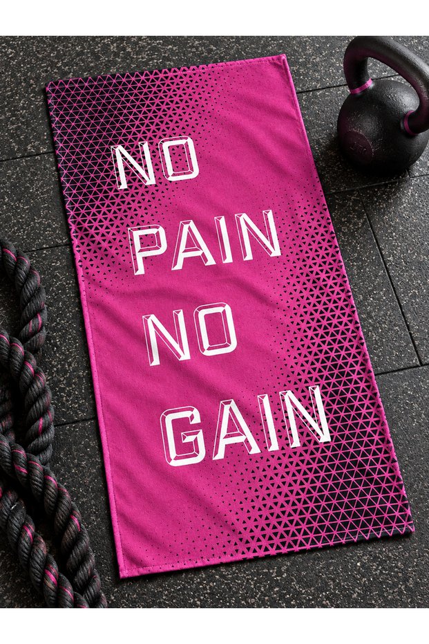 No Pain No Gain Printed Sports Fitness Towel 50X100 cm Cotton Inner Surface High Absorbent Quick Drying Sports Athlete Towel Fitness Training Gym Boxing