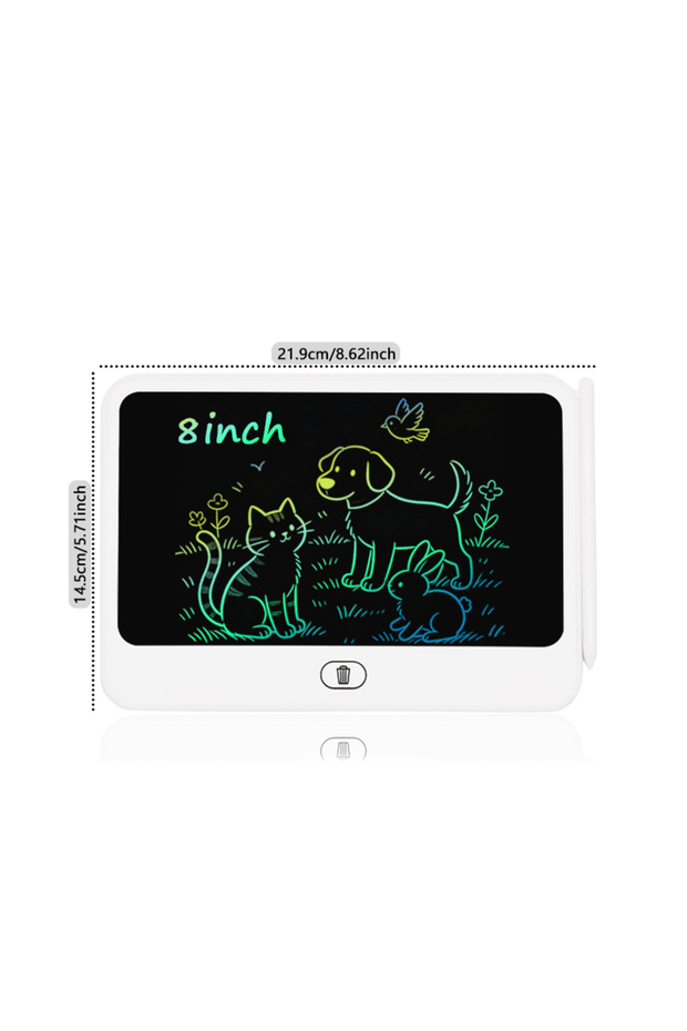 8inch white 16/13/11/8-inch Kids LCD Drawing Board Portable Digital Sketchpad for Art Creativity And