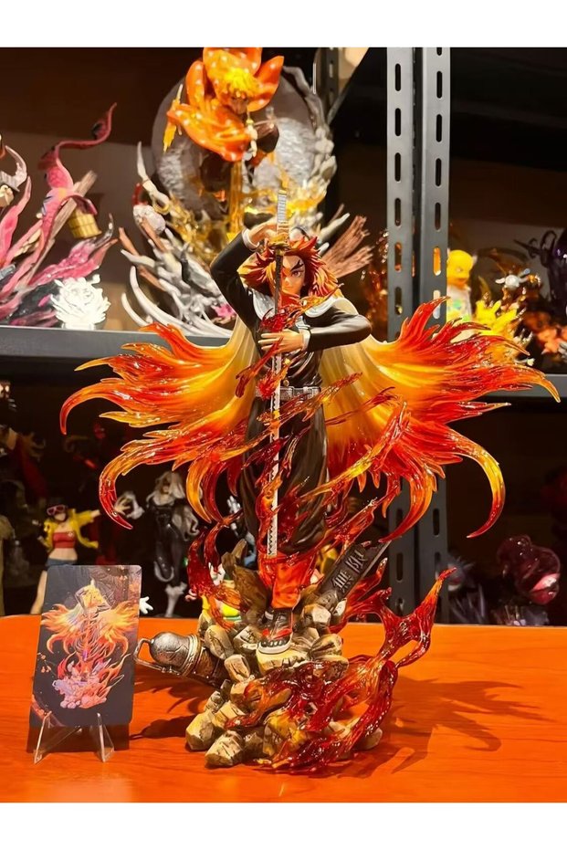 no box A 30cm Demon Slayer Rengoku Kyoujurou Anime Figure Rengoku Kyoujurou Figurine Pvc Mode
