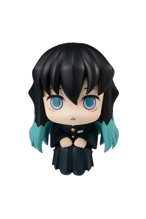 F 8Pcs/Set Demon Slayer Figure Toy Anime Kimetsu no Yaiba Q Version Sitting Lookup PVC Figuri
