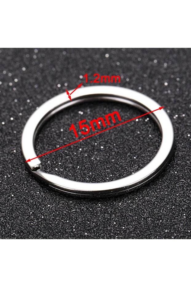 Outer Dia 15mm 20pcs Metal Split Jump Rings Metal Hooks for DIY Keychain Pendant Making Accessory