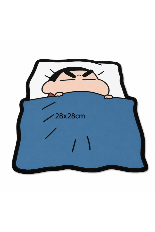 28x28cm Cute Crayon Shinchan Mouse Pad, Rubber Non-Slip Base, Soft Fabric Surface, Anime Desk
