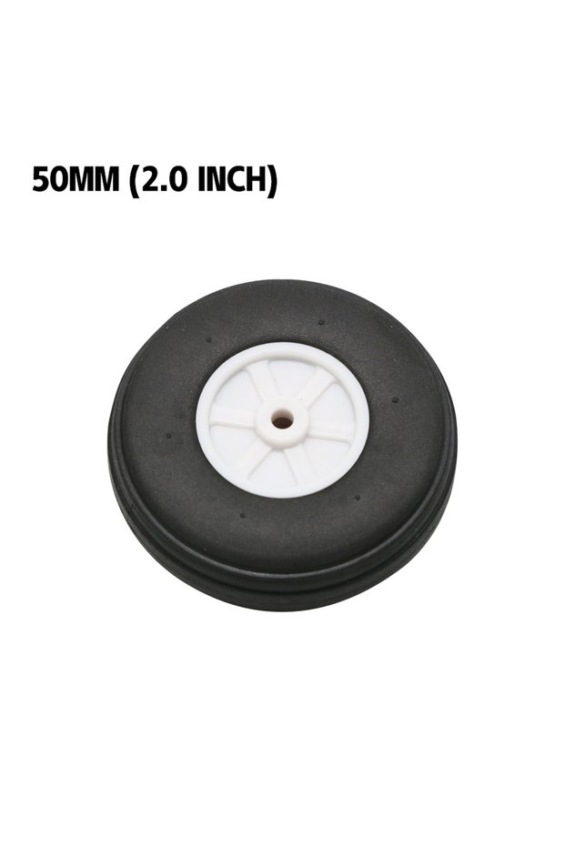 2pcs 50MM(2.0 inch) RC Aircraft Model Fixed Wing Real Aircraft Tire PU Rubber Wheel Landing Gear Whe