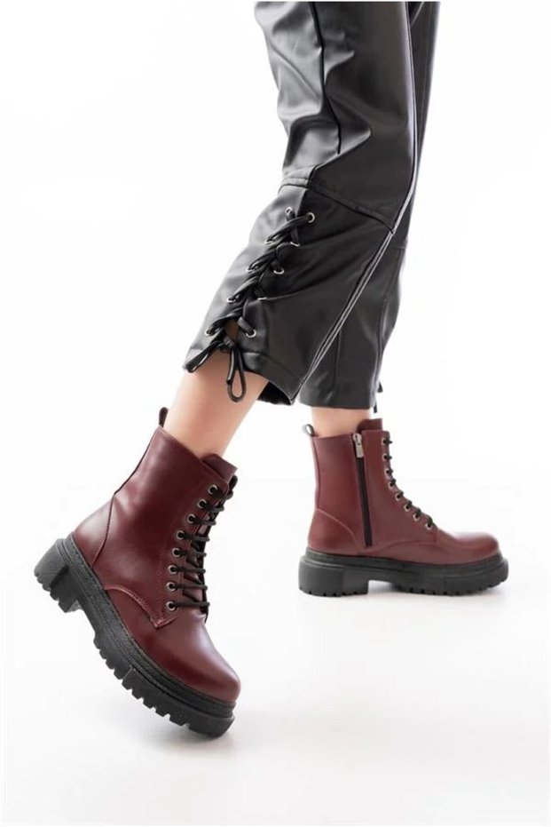 Women's Balanced Durable Winter Zippered Lace-Up Boots