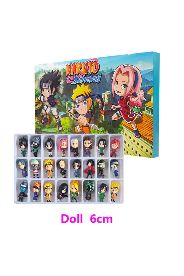 Small Figure 6cm 24Pcs Advent Calendar Christmas Box Anime Naruto Figure Action Doll Car Itac