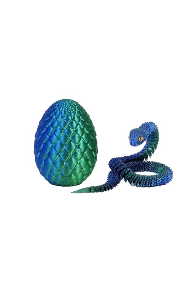 green 1pcs 6pcs/set 3D Printed Snake Surprise Egg Decoration, Flexible Joints, The Best Gift