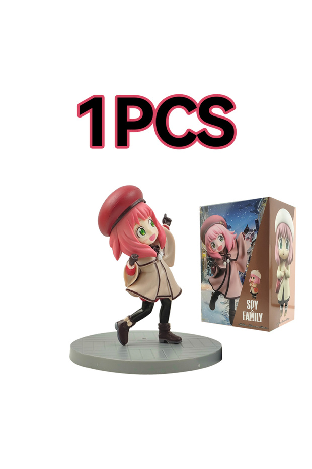 B 1PCS WITHBOX SPY×FAMILY CODE: White Figure Anime Cute Kawaii Figure Toy Doll Car Desk Decoration F