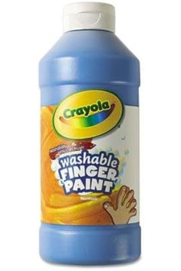 WASHABLE FINGERPAINT, BLUE, 16 OZ, 12 EA