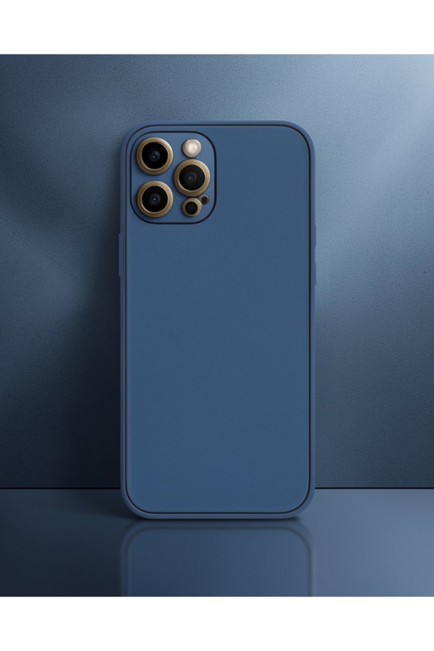Apple iPhone 12 Pro Max Case Coco Leather Silicone Cover - Light Blue