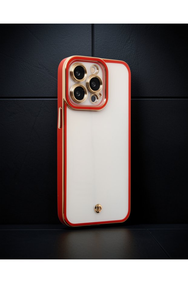 Apple iPhone 13 Pro Case Liva Lens Silicone - Red