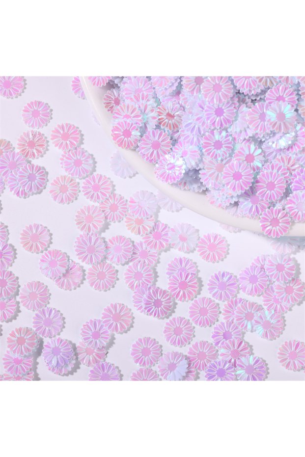 04 500g/bag 9mm Colorful Daisy Sequins Glitter Flakes for Slime Fillers, Nail Art Phone Case Decor,
