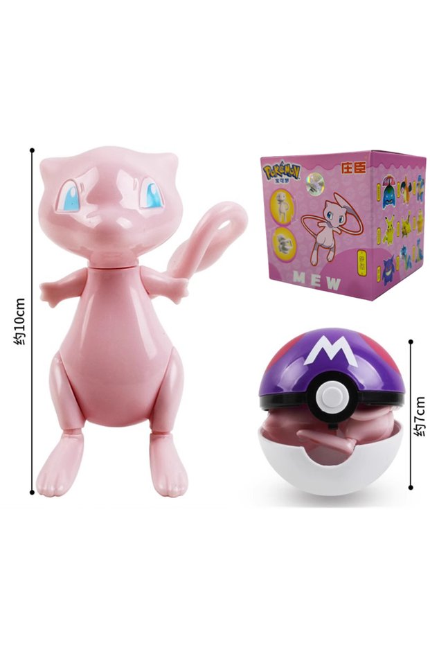 Mew Pokemon Figures Pikachu Pocket Monster Charizard Poke Ball Gengar Dragonite Snorlax Action Figur