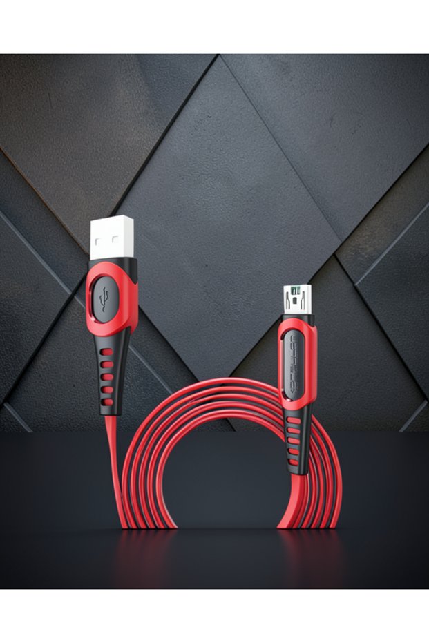 كابل USB صغير DC24 بطول 1.2 متر 4 أمبير - أحمر