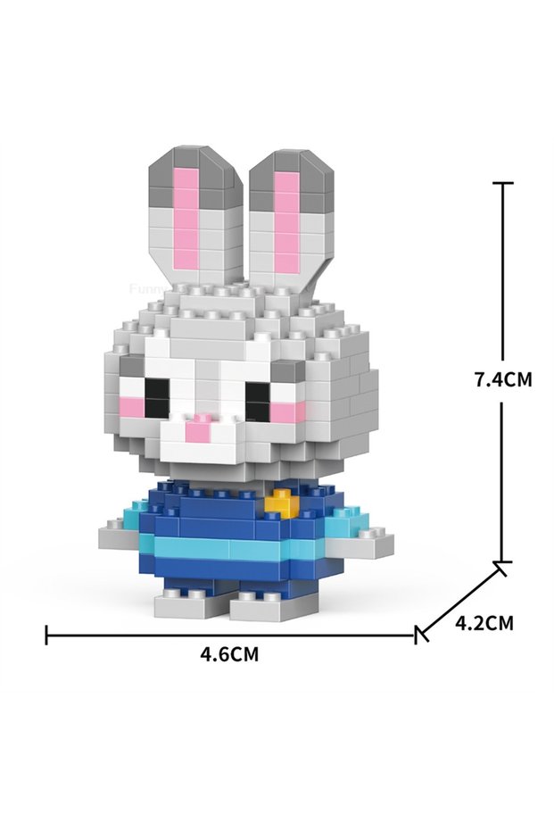 No Box 7231 Kurome Cinnamoroll DIY Hello Kitty Stitch Block Character Assembled Model Mickey Mouse B