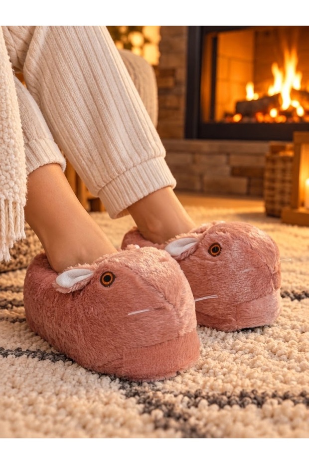 Antarctica 1-Day Indoor Non-Slip Silicone Sole Comfortable Orthopedic Warm Soft Animal Concept Sweet Slippers