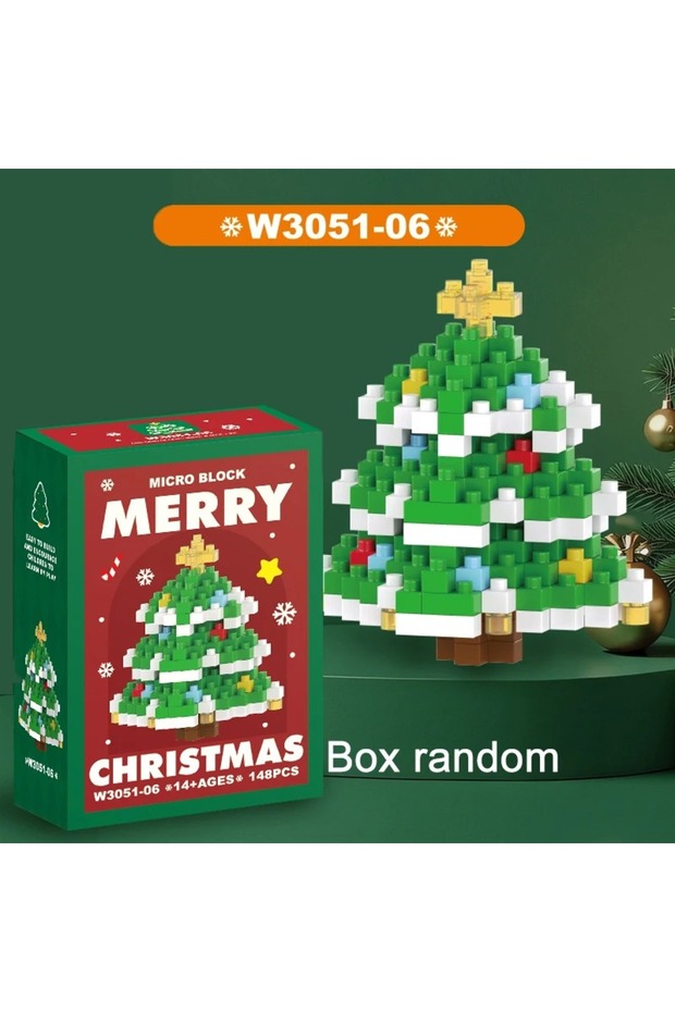 christmas tree Christmas Gifts Micro Building Block Series Santa Claus Reindeer Puzzle Assembling Br
