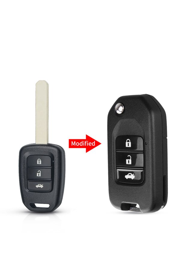 3 Buttons KEYYOU 2/3 Buttons For Honda FIT XRV VEZEL CITY JAZZ CIVIC HRV Modified Flip Remote Key Sh