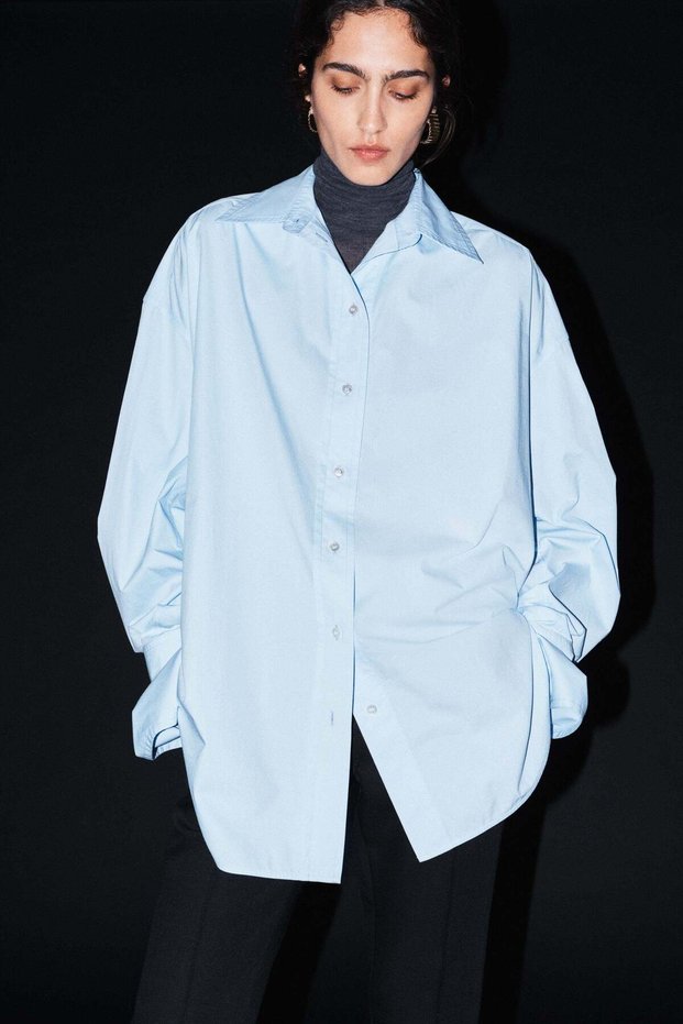 Oversized cotton shirt