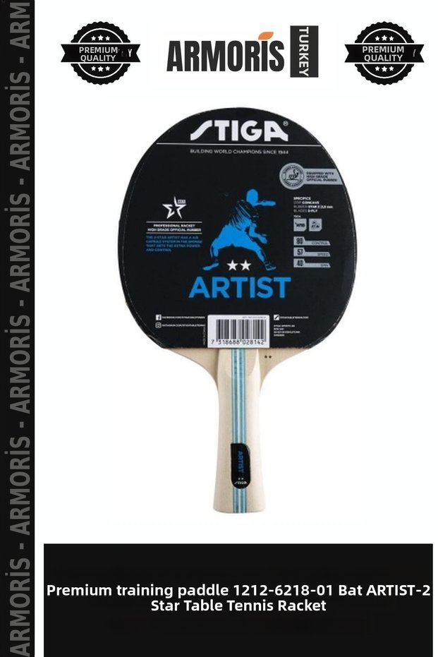 Premium Training Dinlence 1212-6218-01 Bat Artist-2 Star Table Tennis Racket