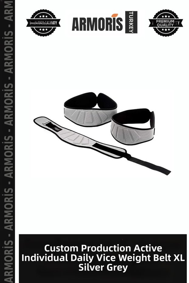 Special Edition Active Individual Daily Vice Weight Belt XL Silver Grey