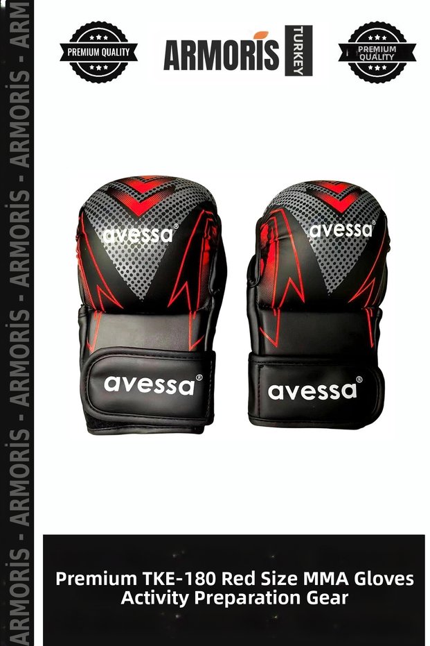 Premium Tke-180 Red S Size Mma Gloves Activity Preparation Equipment