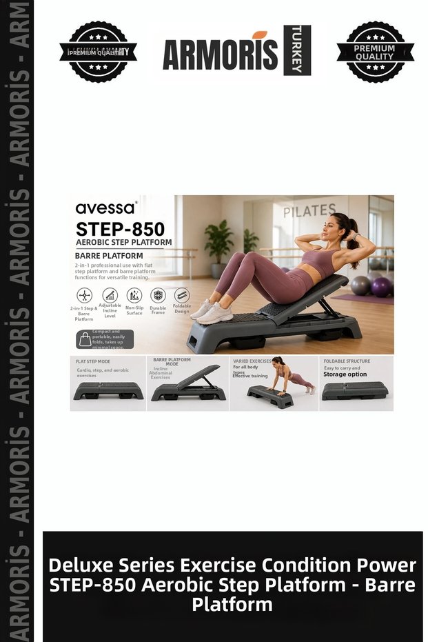 Delux Series Exercise Conditioning Power Step-850 Aerobic Step Board - Sit-Up Bench