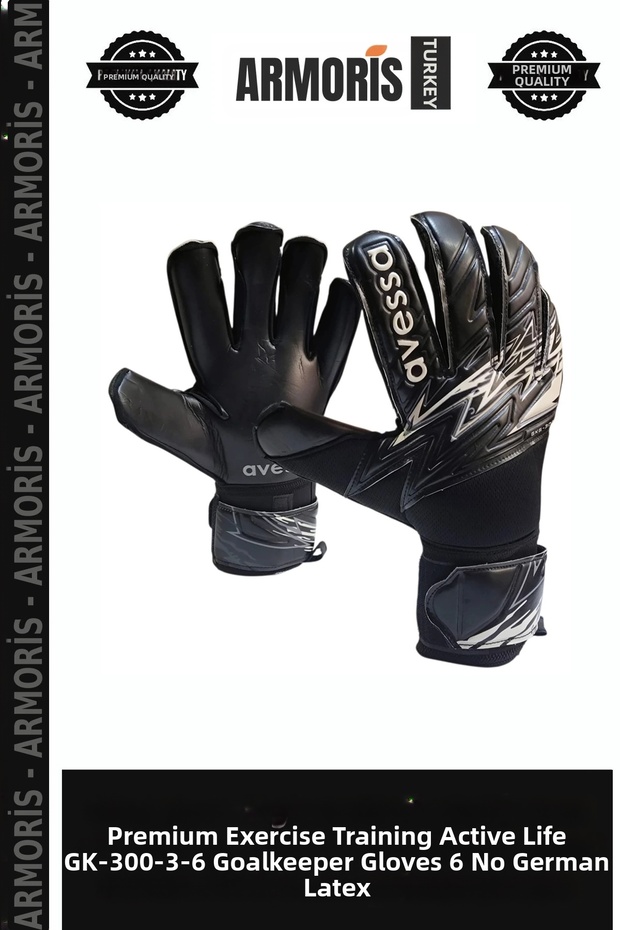 Premium Exercise Training Active Life Gk-300-3-6 Goalkeeper Gloves No. 6 German Latex