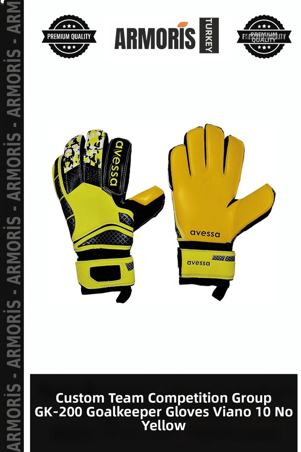 Special Edition Team Competition Group Gk-200 Goalkeeper Gloves Vıano 10 No Yellow