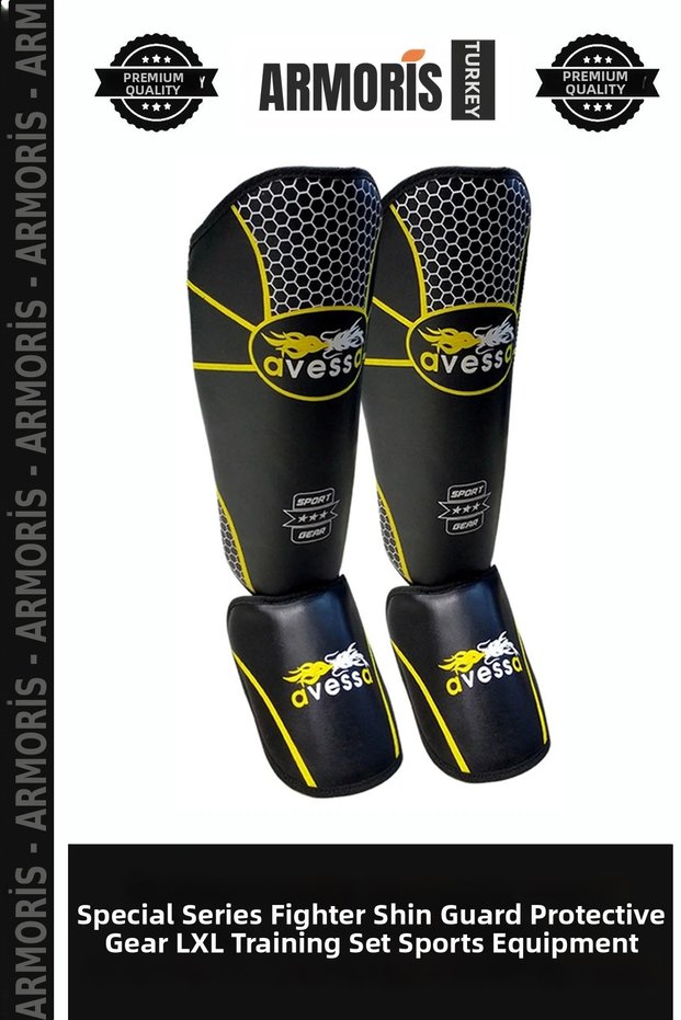 Special Series Fighter Foot Calf Protector Yellow Lxl Equipment Training Set Athlete Equipment