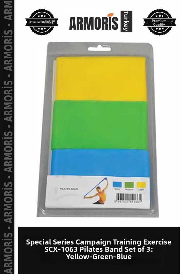 Special Series Training Exercise Scx-1063 Pilates Band 3-Piece Yellow-Green-Blue